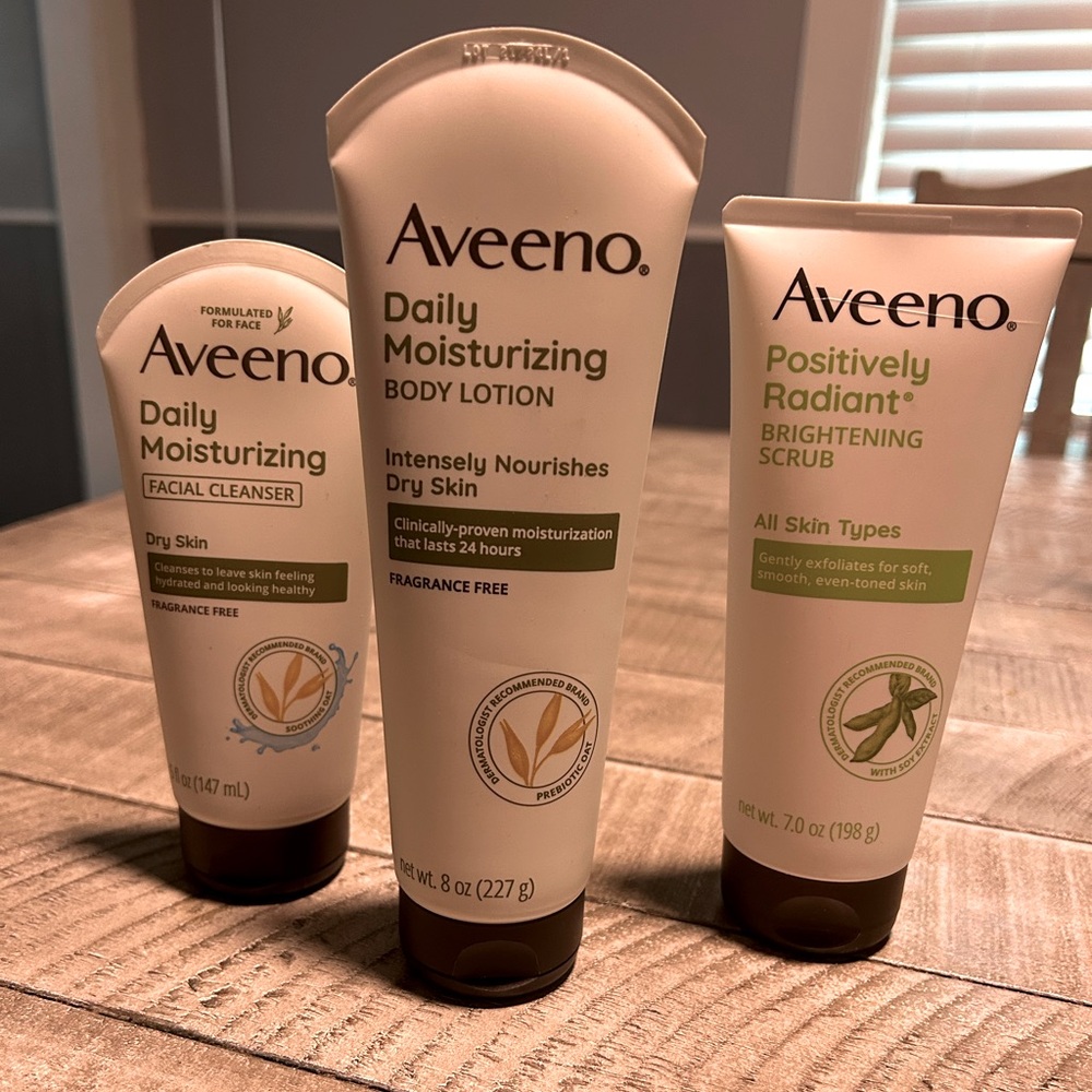 3 Aveeno Products in a bundle